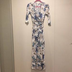 Vanilla Bay 3/4 Sleeve Floral Print Dress